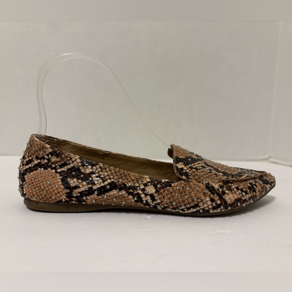 Steve Madden Feather-S tan brown snakeskin slip-on shoes size 6 M - Picture 3 of 10